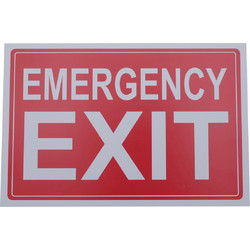 Πινακίδα PVC EMERGENCY EXIT 30x20cm