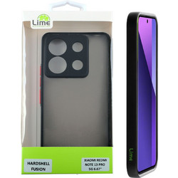 LIME ΘΗΚΗ XIAOMI REDMI NOTE 13 PRO 5G 6.67" HARDSHELL FUSION FULL CAMERA PROTECTION BLACK WITH RED KEYS LIME SUCCESSORIES
