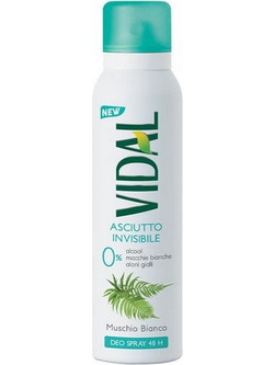 Vidal White Musk Body Αποσμητικό Spray 48h 150ml