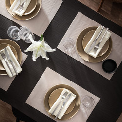 Σετ 4τεμ Σουπλά με 4τεμ πετσέτες 30x45cm GOFIS HOME Waverly Shell Beige 132/ 06 - 0.30x0.45