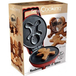 Scrap Cooking Mini Waffle Factory Συσκευή για Βάφλα σε Σχήμα Gingerbread Man