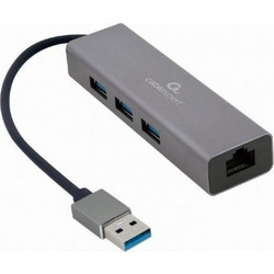 Cablexpert A-AMU3-LAN-01 USB Hub 3.0 USB-A με 4 Θύρες USB-A / Ethernet