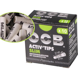 OCB ACTIV TIPS 7mm SLIM 10 Φίλτρα Ενεργού Άνθρακα 99108858