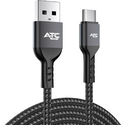 ATC ATC-C4 Braided USB-A to USB-C 1m Black 6981200030004