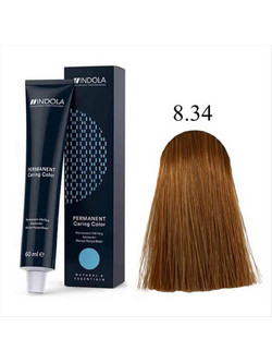 Indola Permanent Caring Color 8.34 Ξανθό Ανοιχτό Χρυσό Χάλκινο Μόνιμη Βαφή Μαλλιών 60ml