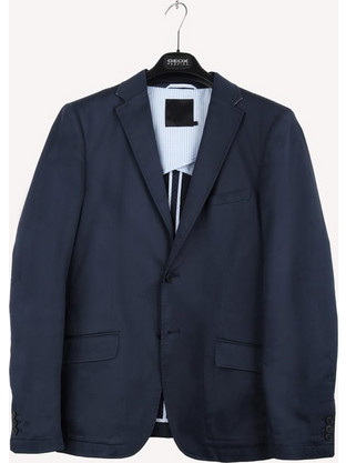VITO ΣΑΚΑΚΙ ΜΠΛΕ ΔΙΚΟΥΜΠΟ ΜΕ ΕΞΩΤΕΡΙΚΕΣ ΤΣΕΠΕΣ SLIM FIT ΓΡΑΜΜΗ