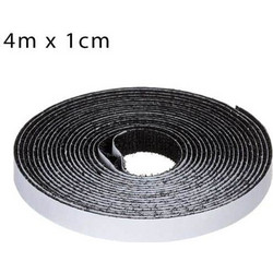 Αυτοκόλλητη Ταινία Velcro 4m x 1cm Μαύρη