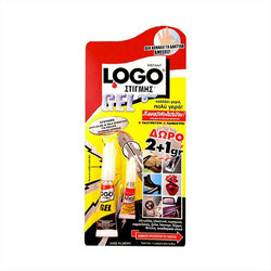 Logo Υγρή Κόλλα Στιγμής GeL 2τμχ 2+1gr