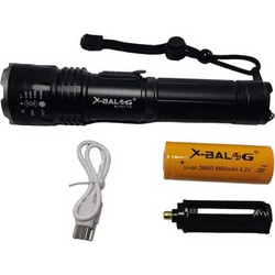 Επαναφορτιζόμενος LED Φακός USB με 3 Λειτουργίες Φωτισμού και με Δυνατότητα Zoom