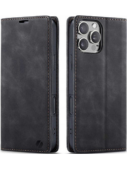Θήκη Apple iPhone 16 Pro - Spacecase Wallet Πορτοφόλι - Black (5905719111403)