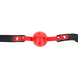 Kink Hollow Hard Ball Gag Strap Red