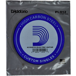 D'Addario PL012 Χορδή Ηλεκτρικής / Ακουστικής Κιθάρας Plain Steel 12"