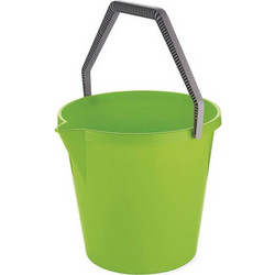 Πλαστικός Κουβάς Με Στόμιο Πράσινος 10Lt O27x25cm