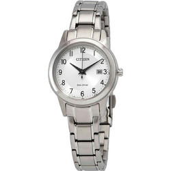 Citizen Eco-Drive Γυναικείο Ρολόι Solar με Ασημί Μεταλλικό Μπρασελέ FE1081-59B