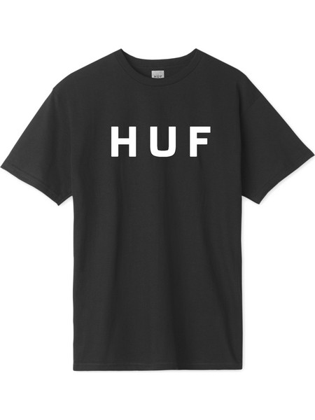 HUF ESSENTIALS OG LOGO T-SHIRT BLACK