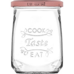 Βάζο 550ml με Μεταλλικό Καπάκι TASTY - LAV