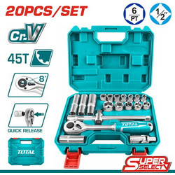 TOTAL ΕΠΑΓΓ. ΚΑΣΕΤΙΝΑ ΚΑΡΥΔΑΚΙΑ 1/2" 20ΤΕΜ SUPER SELECT (THT121201)
