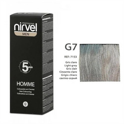 Nirvel Men 5 Home Hair Cream G7 Ανοιχτό Γκρι Ανδρική Ημιμόνιμη Βαφή Μαλλιών Χωρίς Αμμωνία 30ml