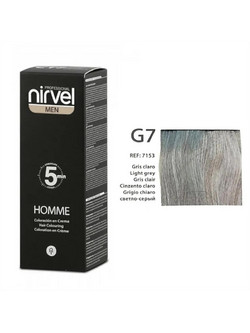 Nirvel Men 5 Home Hair Cream G7 Ανοιχτό Γκρι Ανδρική Ημιμόνιμη Βαφή Μαλλιών Χωρίς Αμμωνία 30ml