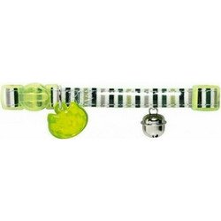 HUNTER CAT COLLAR GREEN GLOSSY STRIPES