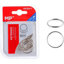 MP μεταλλικοί κρίκοι κλειδιών PA354-1 28mm 10τμχ