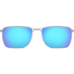 Oakley Ejector OO 4142 04 Ανδρικά Γυαλιά Ηλίου Τετράγωνα Μεταλλικά Λευκά με Μπλε Καθρέπτη Φακό