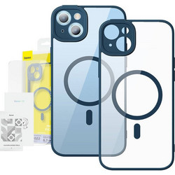 Baseus MagSafe Frame Back Cover Transparent Blue (iPhone 14 Plus)