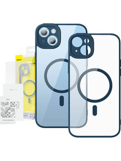 Baseus MagSafe Frame Back Cover Transparent Blue (iPhone 14 Plus)