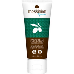 Messinian Spa Relaxing & Anti-Odor Organic Olive Oil Oregano & Rosemary Κρέμα Ποδιών για Σκασμένες Φτέρνες 100ml