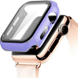 Προστατευτική Θήκη με Τζαμάκι για Apple Watch - 45mm - Λιλά