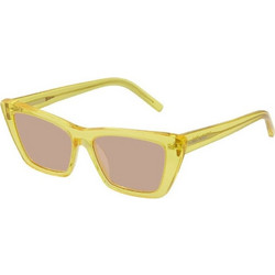 Saint Laurent SL276 027 Γυναικεία Γυαλιά Ηλίου Πεταλούδα Κοκάλινα Κίτρινα με Καφέ Φακό