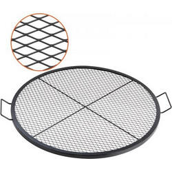 Σχάρα ψησταριάς VEVOR X-Marks Fire Pit, στρογγυλή σχάρα μαγειρέματος, σχάρα ψησίματος από ατσάλι βαρέως τύπου Campfire BBQ με λαβή και σύρμα στήριξης X, φορητό μαγειρικό σκεύος κάμπινγκ για εξωτερικό