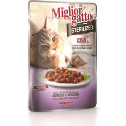 Morando Miglior Gatto Adult Sterilised Chunks with Lamb & Vegetables 85gr