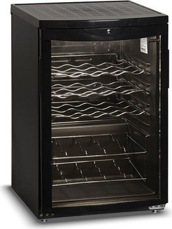 TEFCOLD SC85 BLACK ΣΥΝΤΗΡΗΤΗΣ ΚΡΑΣΙΩΝ ΧΩΡΗΤΙΚΟΤΗΤΑ 22 ΦΙΑΛΕΣ ΧΡΩΜΑ ΜΑΥΡΟ ΡΑΦΙΑ 4 ΚΛΕΙΔΑΡΙΑ