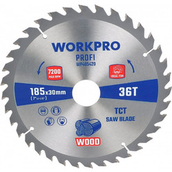 ΔΙΣΚΟΣ ΚΟΠΗΣ ΞΥΛΟΥ Φ125x22,2mm (36Δ) WP405603 WORKPRO (PROFI) (ΚΑΡΤΕΛΑ)
