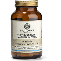 Bio Tonics B6 Pyridoxine HCL Magnecium Oxide 90 Κάψουλες