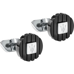 Ανδρικά Μανικετόκουμπα Maserati Ιconic JM5249JD02 Μαύρα Στρογγυλά