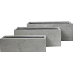 ΣΕΤ 3ΤΜΧ ΓΛΑΣΤΡΕΣ ΟΡΘΟΓΩΝΙΕΣ FB94723 FIBERCLAY ΓΚΡΙ 81x30.5x30.5Υεκ