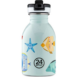 24Bottles Kids Sea Friends Παιδικό Μπουκάλι Θερμός Ανοξείδωτο BPA Free με Καλαμάκι Γαλάζιο 250ml
