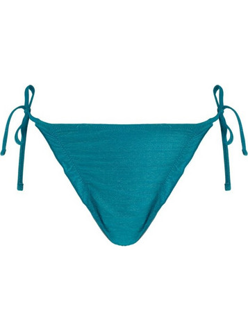 Μαγιό Bottom Τυρκουάζ Lurex με Κυματιστό Τελείωμα