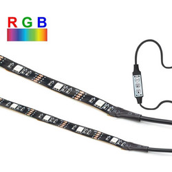 Ταινία Strip Light RGB Dimable USB Ενσωματωμένο Χειριστήριο 12V 50cm - 2 τμχ