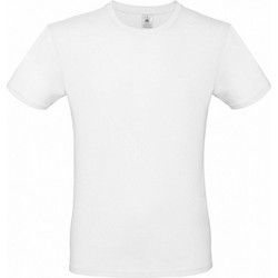 B&C E150 Ανδρικό Διαφημιστικό T-shirt Κοντομάνικο ΛΕΥΚΟ
