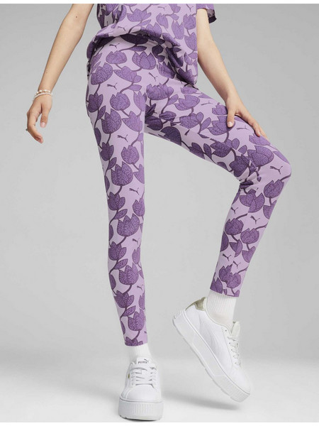 PUMA Παιδικό Αθλητικό Κολάν ESS+ BLOSSOM AOP Leggings G PURPLE