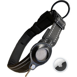 Goget Neoprene Κολάρο με Θήκη AirTag Μαύρο XL 3x48-55cm
