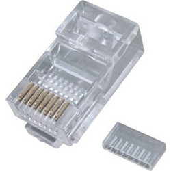Masterlan LY-US012-2 connector UTP RJ45, Cat.6, 8p8c, cable, gilded, pleated