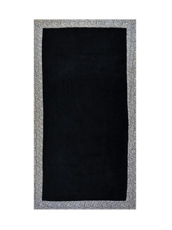 FMS Πετσέτα Θαλάσσης Μαύρη Λευκή 86x160cm 25103-182