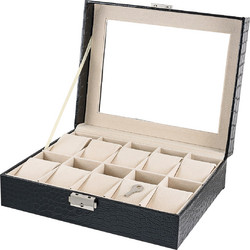 Ghetto Luxury Watch Storage Case | 10 Slot Organizer Box with Glass Display