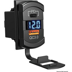 Διπλό Usb 2x2.1A Με Βολτόμετρο Osculati