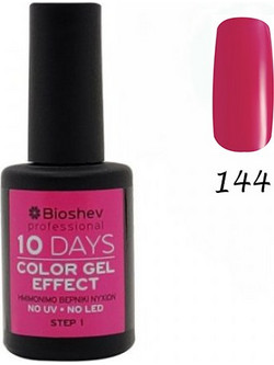 Bioshev 10 Days Color Gel Effrect 144 Gloss Βερνίκι Νυχιών Μακράς Διαρκείας Quick Dry 11ml