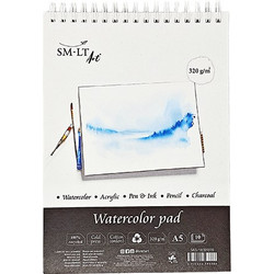 SMLT ART ΜΠΛΟΚ ΑΚΟΥΑΡΕΛΑΣ ΣΠΙΡΑΛ Α5 10 ΦΥΛΛΑ 320g/m